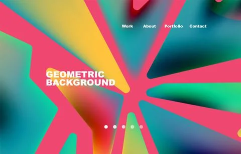 Shards shape composition abstract background. Web page for website or mobile app Stock Illustration