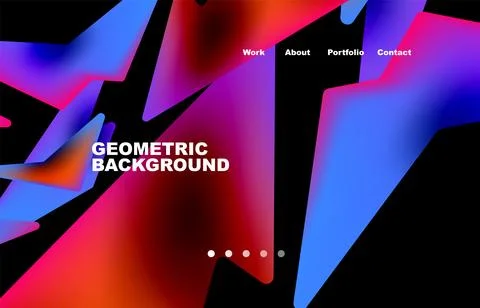 Shards shape composition abstract background. Web page for website or mobile app Stock Illustration