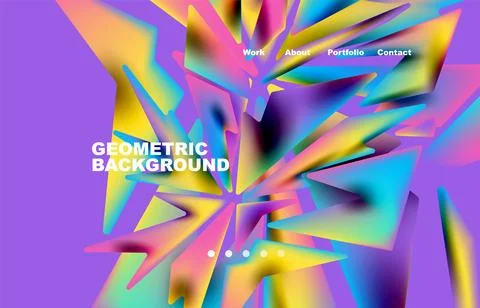 Shards shape composition abstract background. Web page for website or mobile app 스톡 일러스트