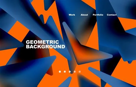 Shards shape composition abstract background. Web page for website or mobile app Stock Illustration