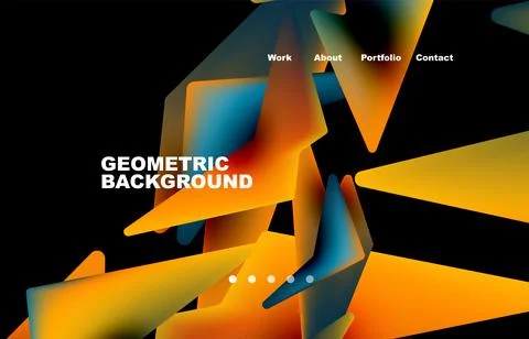 Shards shape composition abstract background. Web page for website or mobile app Illustrazione stock