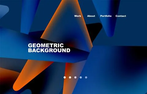 Shards shape composition abstract background. Web page for website or mobile app Illustrazione stock