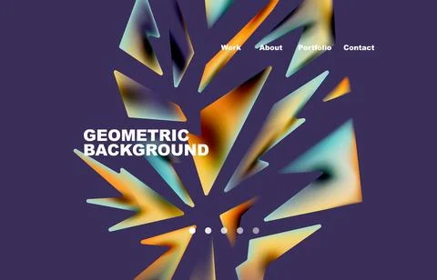 Shards shape composition abstract background. Web page for website or mobile app Stock Illustration