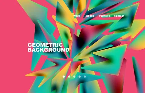 Shards shape composition abstract background. Web page for website or mobile app Illustrazione stock