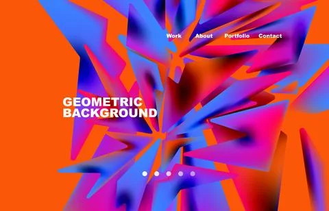 Shards shape composition abstract background. Web page for website or mobile app Stock Illustration