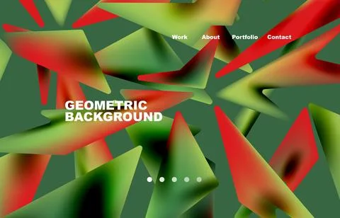 Shards shape composition abstract background. Web page for website or mobile app Illustrazione stock