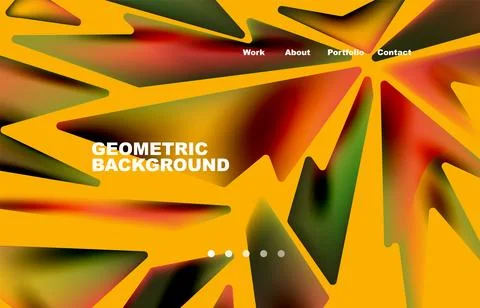 Shards shape composition abstract background. Web page for website or mobile app Illustrazione stock