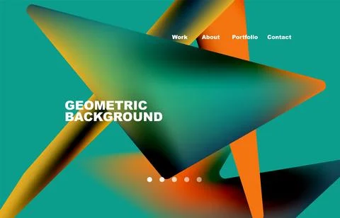 Shards shape composition abstract background. Web page for website or mobile app Stock Illustration