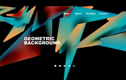 Shards shape composition abstract background. Web page for website or mobile app 스톡 일러스트