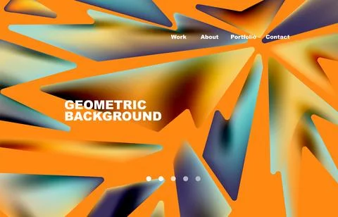 Shards shape composition abstract background. Web page for website or mobile app Stock Illustration