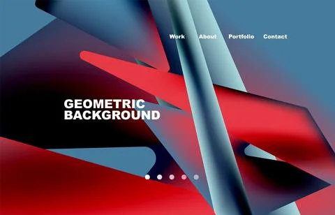 Shards shape composition abstract background. Web page for website or mobile app Stock Illustration