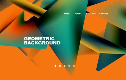 Shards shape composition abstract background. Web page for website or mobile app Illustrazione stock