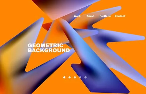 Shards shape composition abstract background. Web page for website or mobile app Stock Illustration