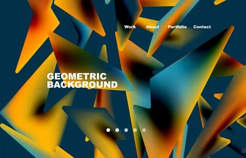 Shards shape composition abstract background. Web page for website or mobile app Stock Illustration