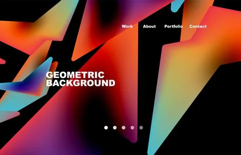 Shards shape composition abstract background. Web page for website or mobile app Stock Illustration