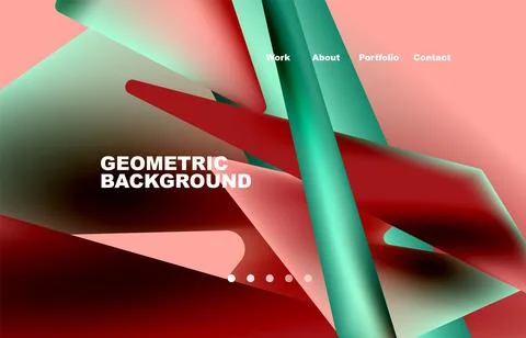 Shards shape composition abstract background. Web page for website or mobile app Stock Illustration