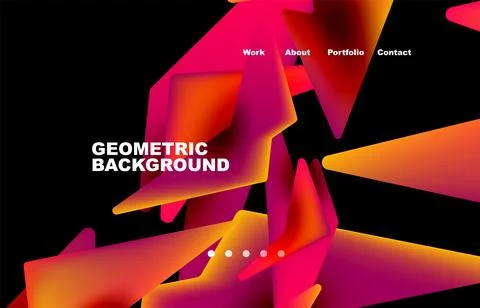 Shards shape composition abstract background. Web page for website or mobile app Stock Illustration