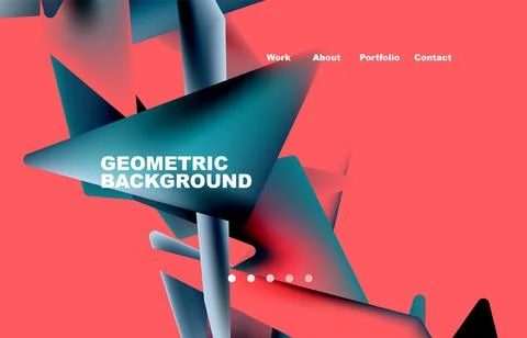 Shards shape composition abstract background. Web page for website or mobile app Illustrazione stock