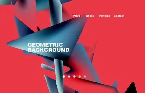 Shards shape composition abstract background. Web page for website or mobile app Stock Illustration