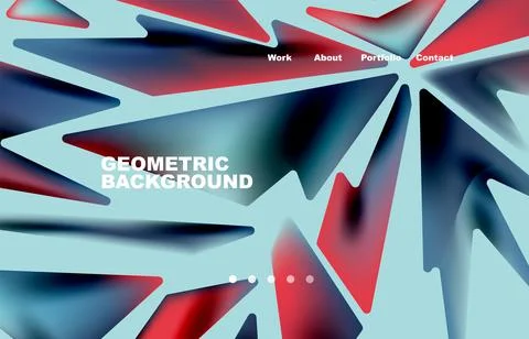 Shards shape composition abstract background. Web page for website or mobile app Stock Illustration