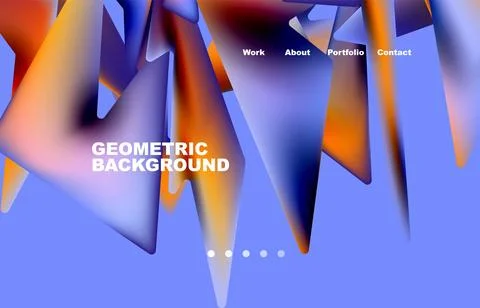 Shards shape composition abstract background. Web page for website or mobile app Stock Illustration