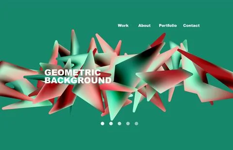 Shards shape composition abstract background. Web page for website or mobile app Stock Illustration