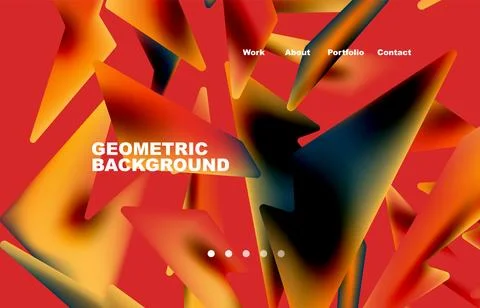 Shards shape composition abstract background. Web page for website or mobile app Stock Illustration