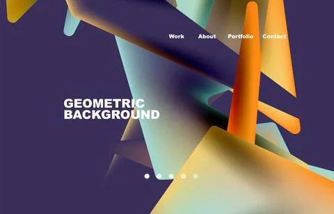 Shards shape composition abstract background. Web page for website or mobile app Stock Illustration