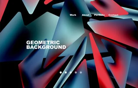 Shards shape composition abstract background. Web page for website or mobile app Illustrazione stock