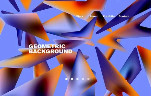 Shards shape composition abstract background. Web page for website or mobile app Stock Illustration