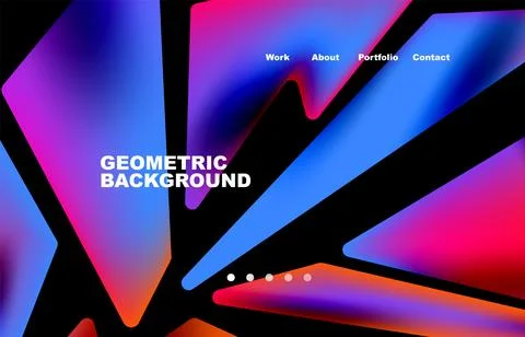 Shards shape composition abstract background. Web page for website or mobile app Stock Illustration