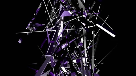 Shards of tinted glass elevate and intertwine upwards Stock Footage 40068976