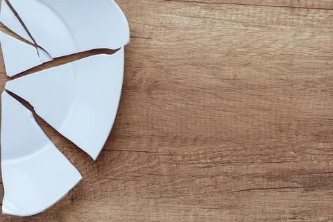 Shards,Broken Plate, background Stock Photos