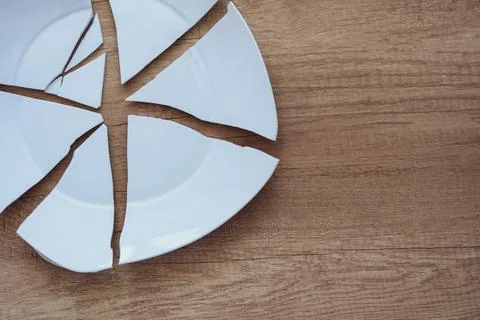 Shards,Broken Plate, background Stock Photos