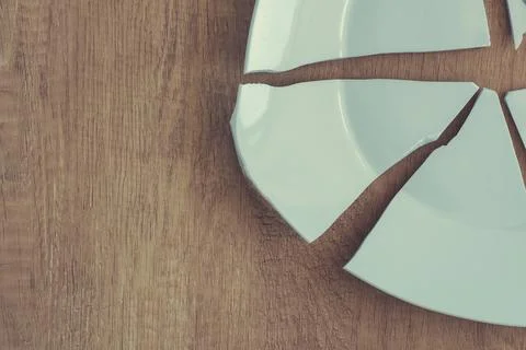 Shards,Broken Plate, background Stock Photos