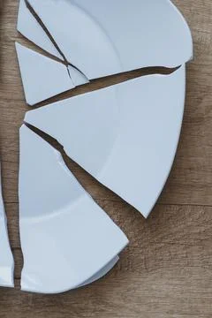 Shards,Broken Plate, background Stock Photos