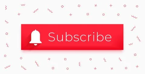 Share and subscribe button for social media web Stock Illustration