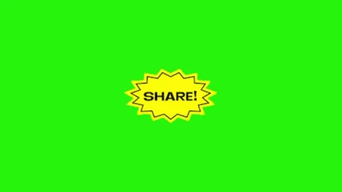 Share animation on green screen Vídeos de archivo 334771991