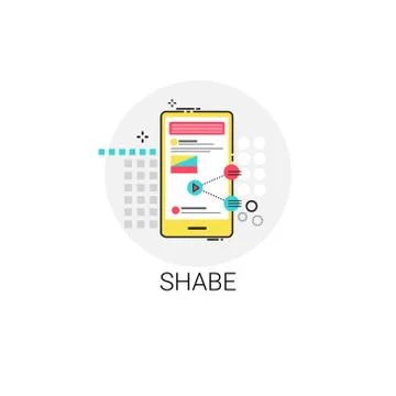 Share App Data Storage Cell Smart Phone Icon 스톡 일러스트