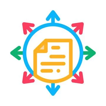 Share audit document color icon vector illustration イラスト素材