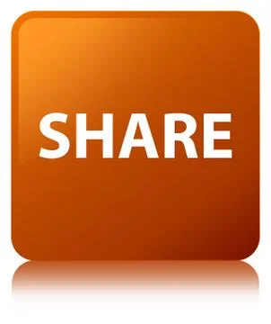 Share brown square button Stock Illustration