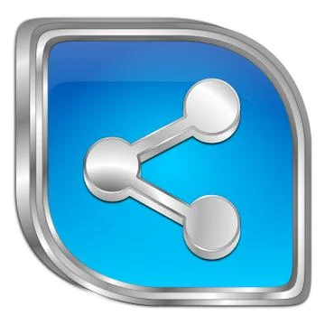 Share Button - 3D illustration Stock Illustration