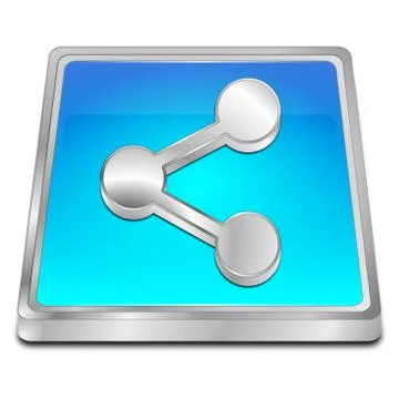 Share Button - 3D illustration Stock Illustration