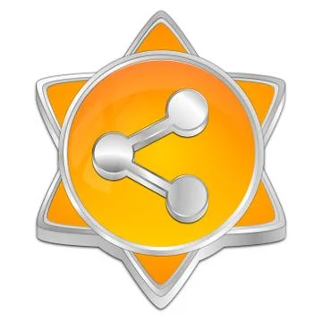 Share Button – 3d illustration Stock Illustration