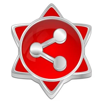 Share Button - 3D illustration Stock Illustration