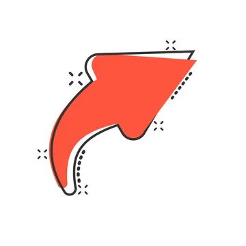 Share button icon in comic style. Arrow cartoon sign vector illustration on w Stock Illustration