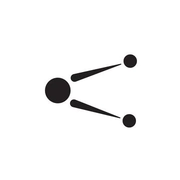 Share button icon in flat style Stock Illustration