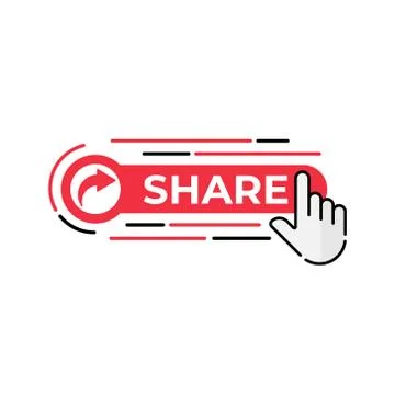 Share button icon vector for social media. Share icon button Vector illustrat Stock Illustration