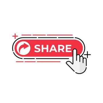 Share button icon vector for social media. Share icon button Vector illustrat Stock Illustration