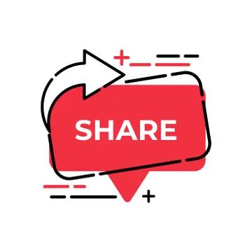 Share button icon vector for social media. Share icon button Vector illustrat Stock-Illustration